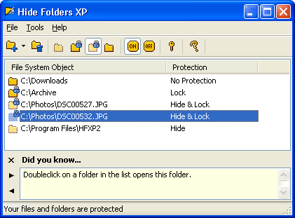 Phần mềm ẩn hay khóa folder bằng mật khẩu Hide Folders XP Phần mềm ẩn hay khóa folder bằng mật khẩu Hide Folders XP